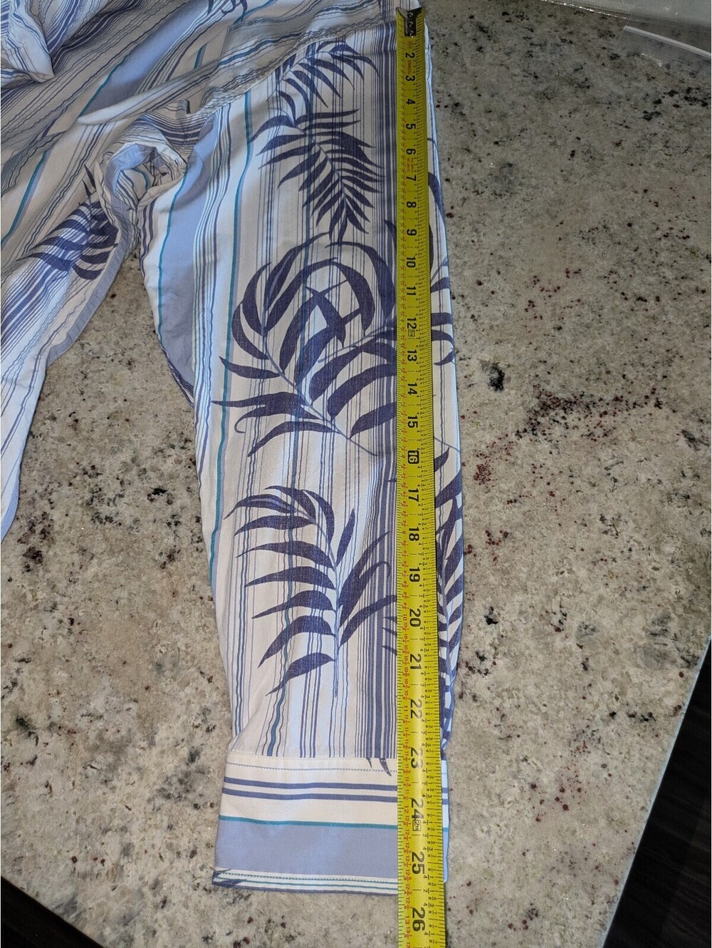Tommy Bahama XXL Tropical Palm Striped Resort Shirt - Picture 11 of 13